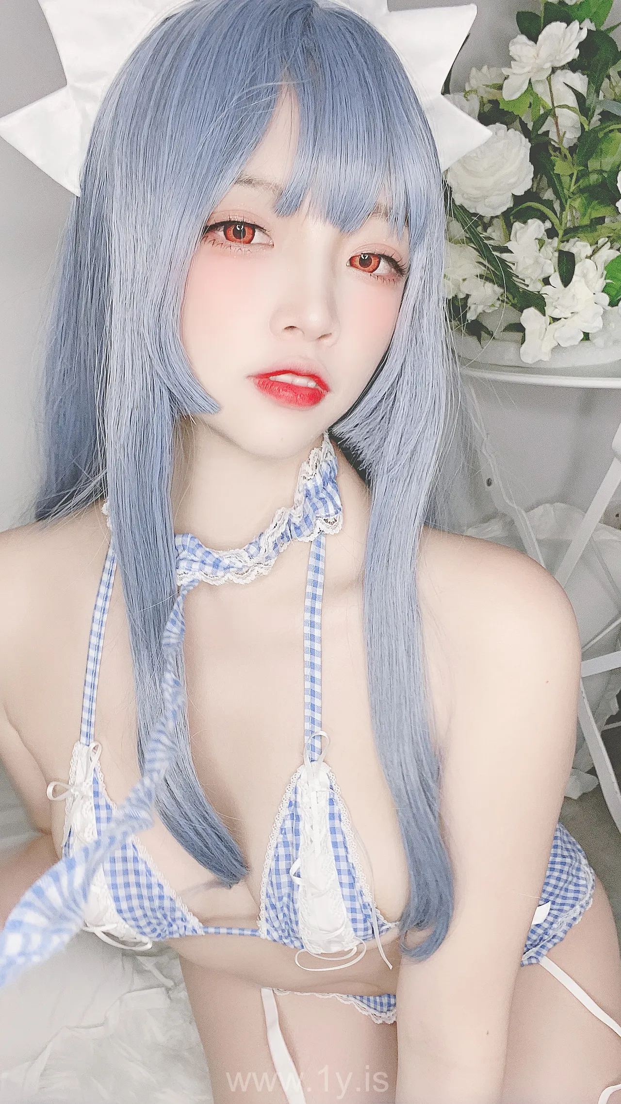 Nisa（二佐） VOL.95 私房自拍蓝格比基尼女仆